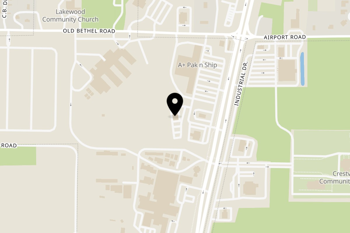 Map showing the location of Task Force Pizza on 1296 N Ferdon Blvd in Crestview